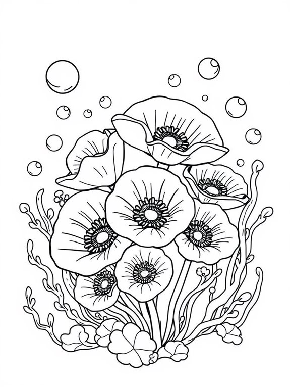 adorable anemones coloring activity