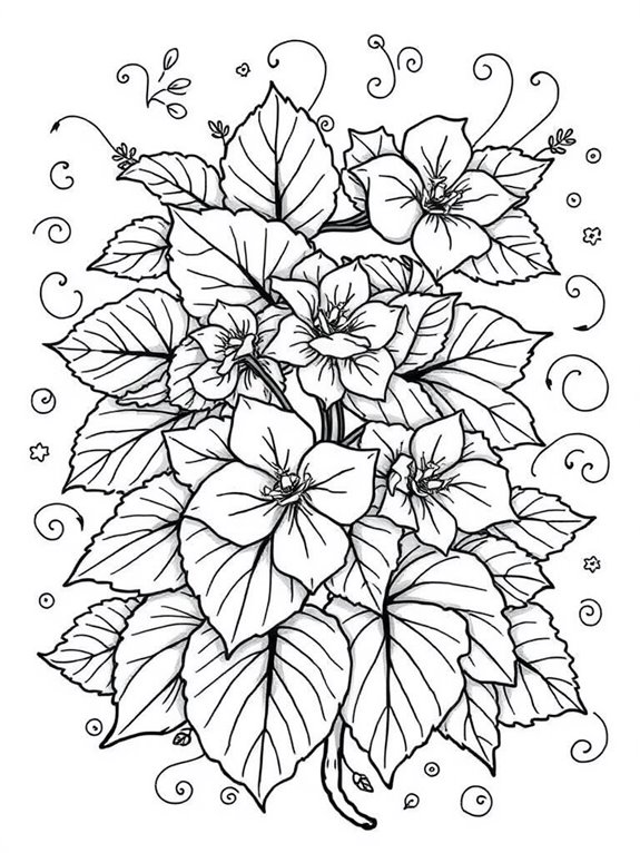 adorable begonias coloring activity