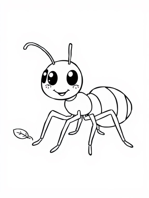 adorable carpenter ant illustration