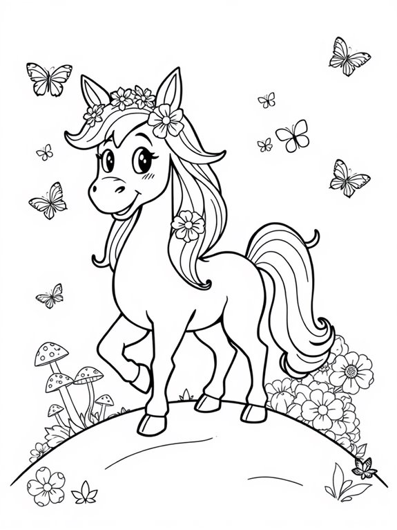 adorable centaur coloring activity