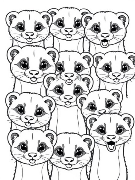 adorable ferret face designs