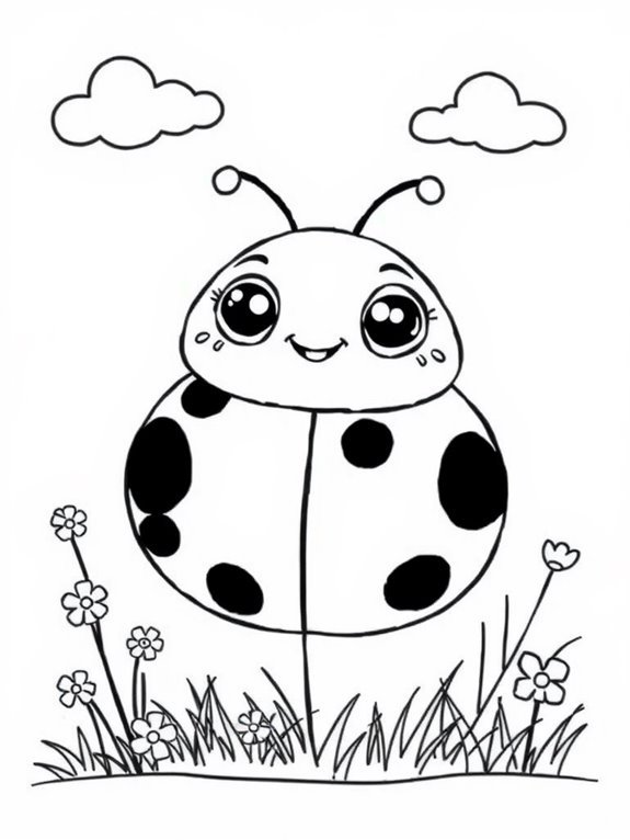 adorable ladybug coloring activity