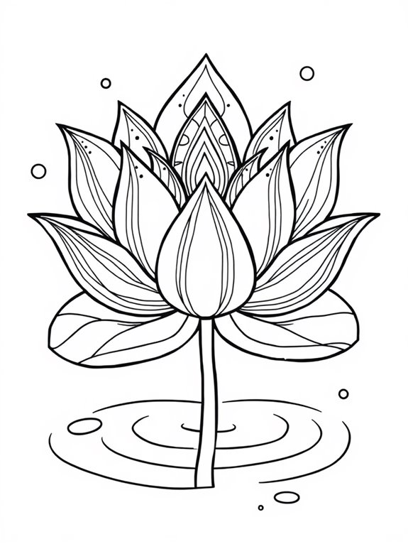 adorable lotus flower design