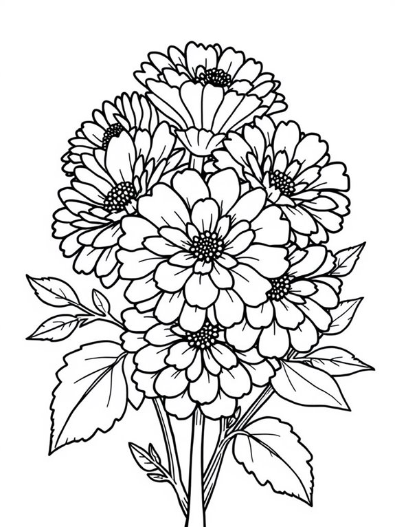 adorable marigold coloring activity