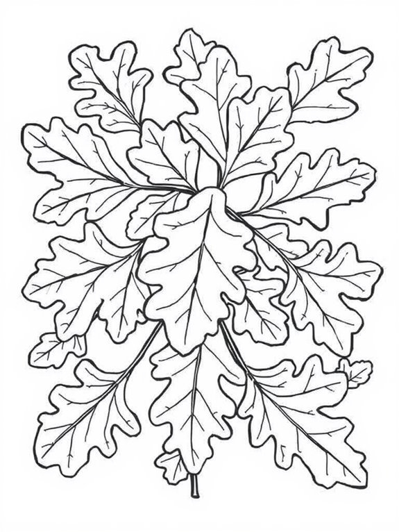 adorable oak leaves design