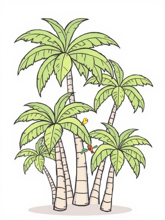 adorable palm trees illustration