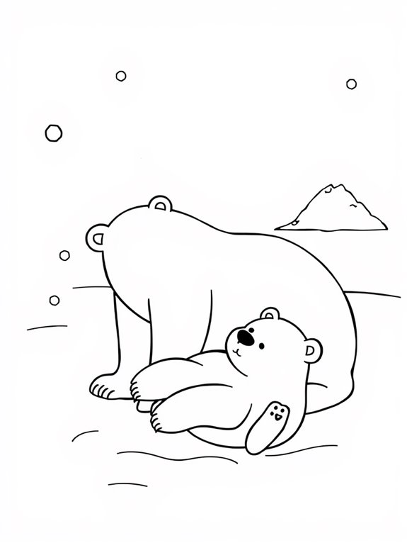 adorable polar bear illustration