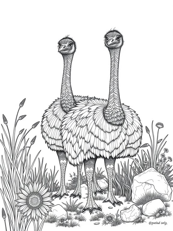 advanced emus coloring page