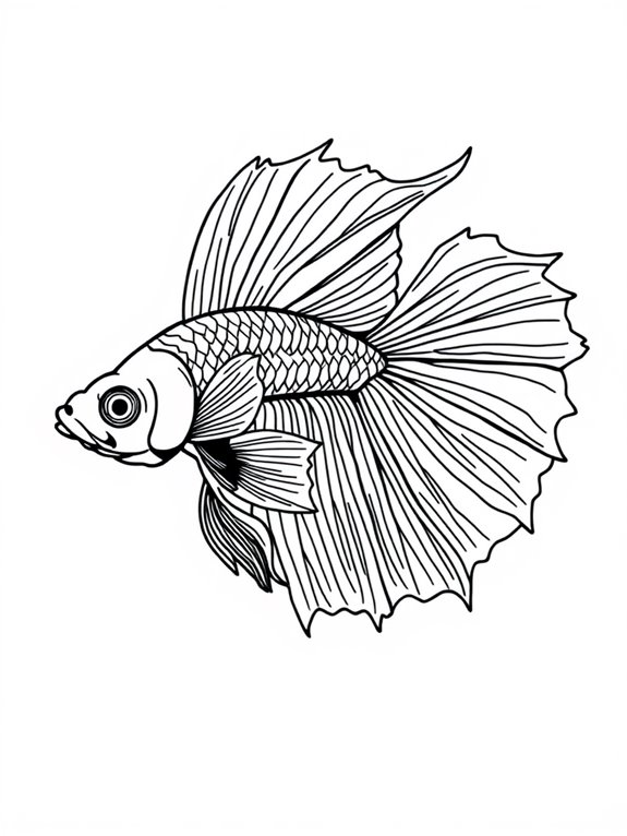 angled betta fish illustration