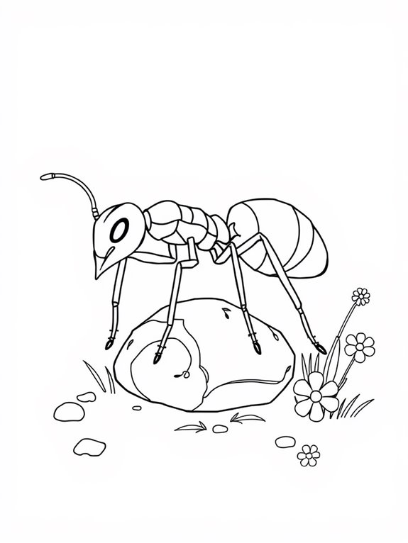 ant coloring page design