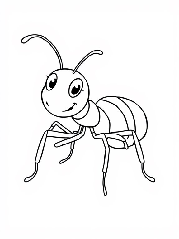 ant coloring page design