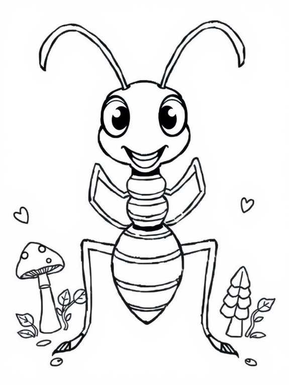 ant themed coloring activity