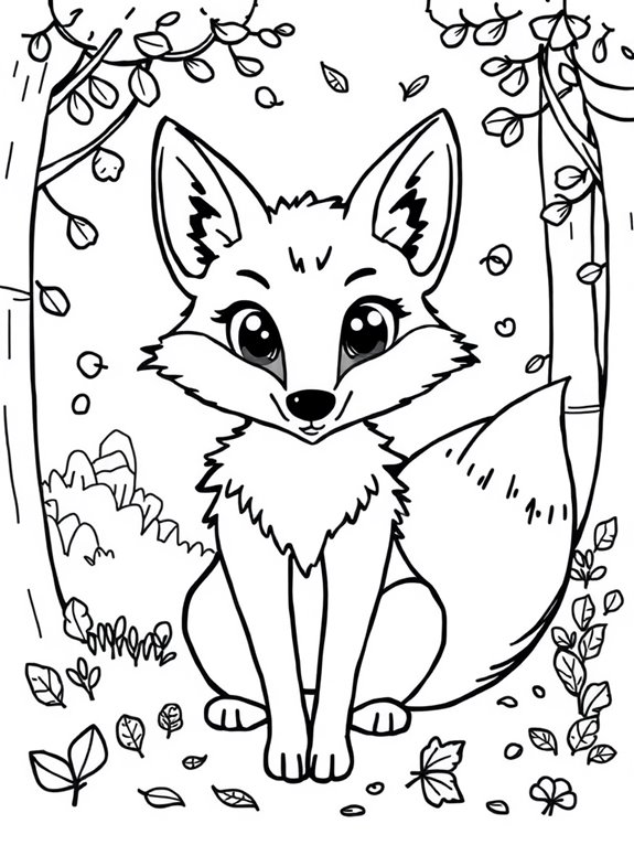 aspen fox coloring page