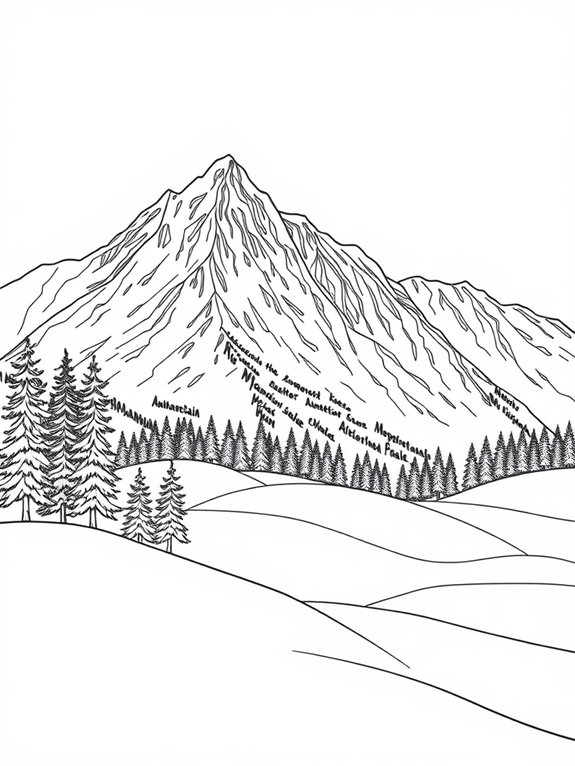 aspen mountain coloring page