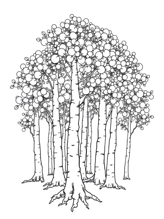 aspen tree coloring activity