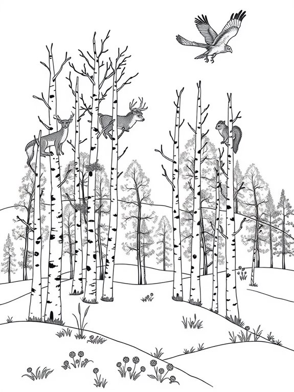 aspen wildlife coloring page