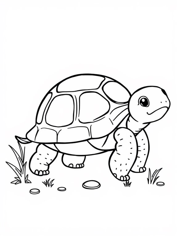 baby tortoise coloring page