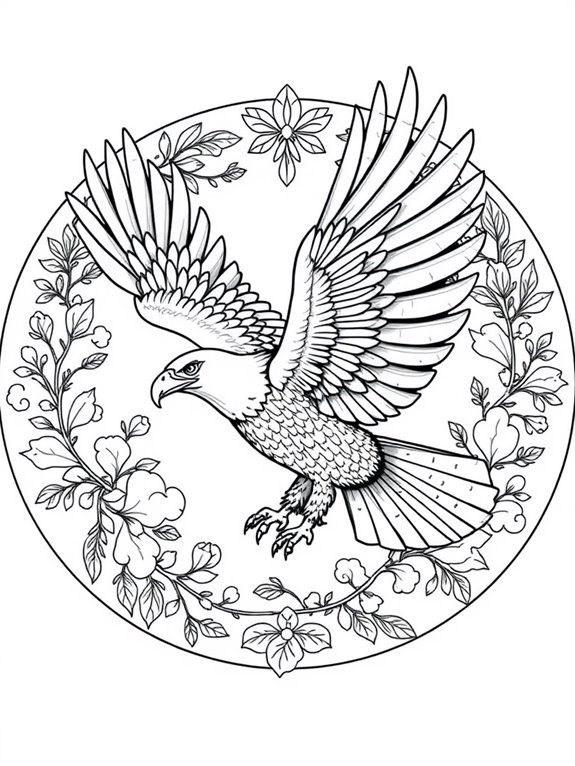 bald eagles circular design