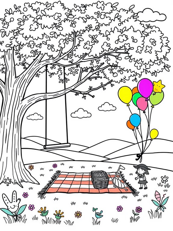 balloons coloring page fun