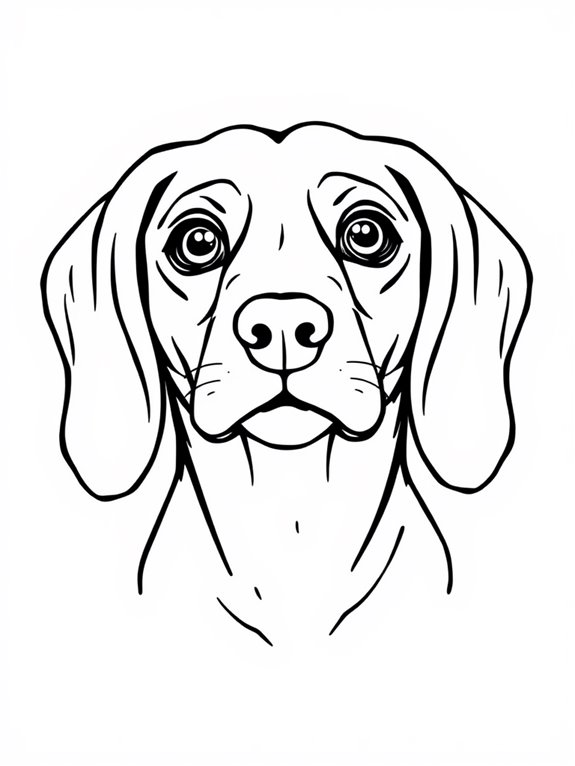 beagle face coloring page