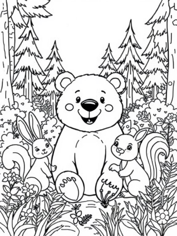 bears and friends coloring