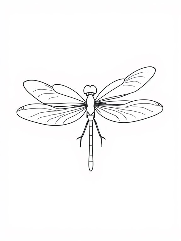 beginner friendly dragonfly coloring