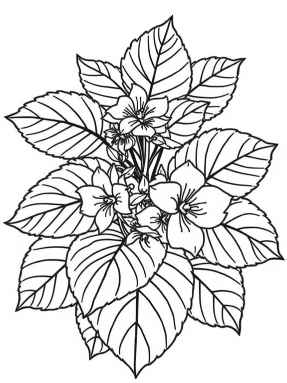 begonias coloring page design