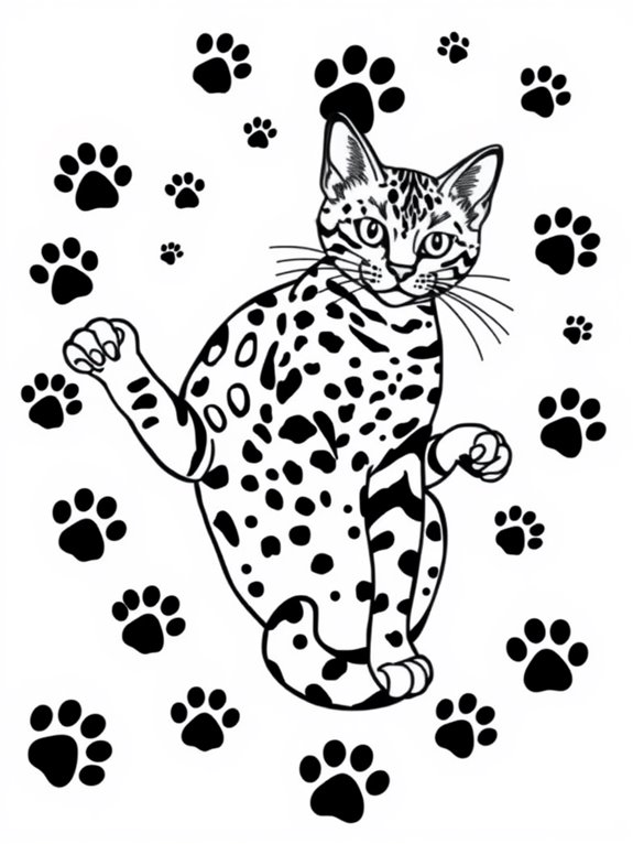 bengal cat coloring page