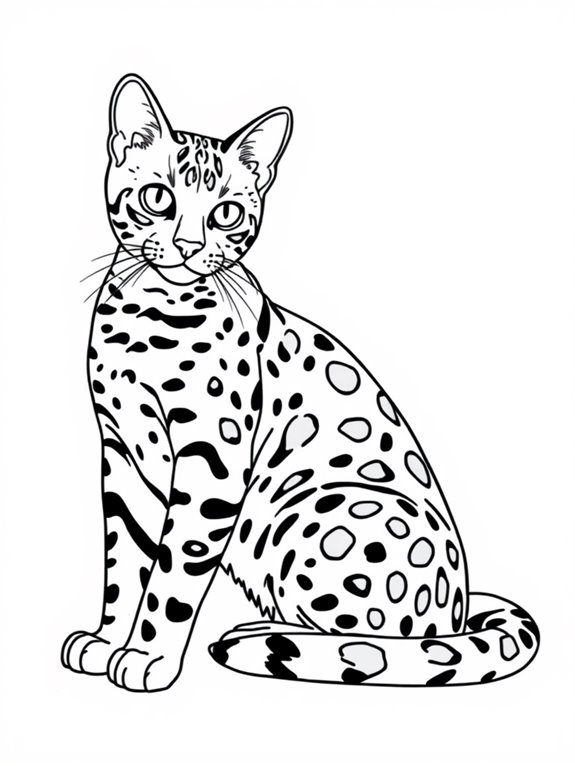 bengal cat coloring page