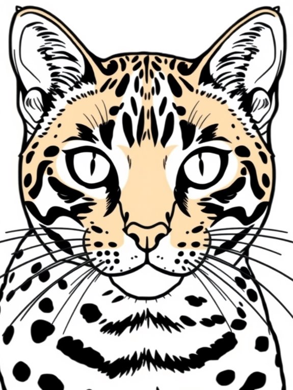 bengal cat face coloring