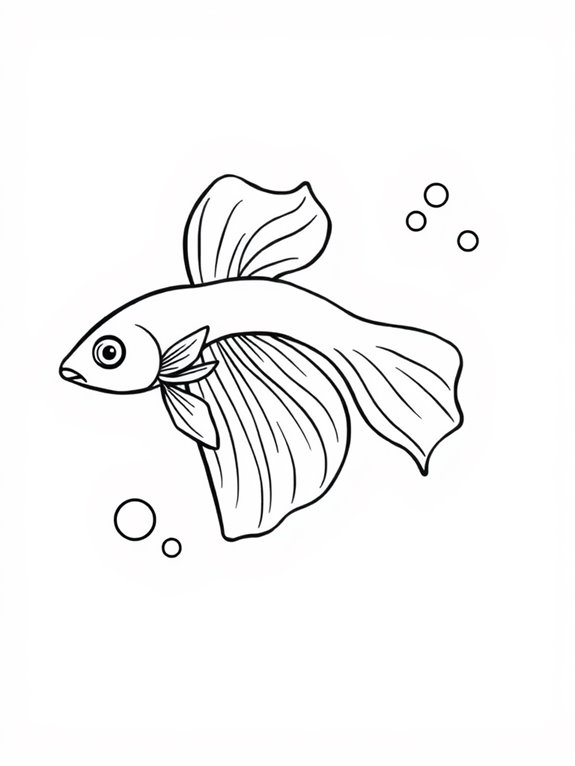 betta fish coloring page