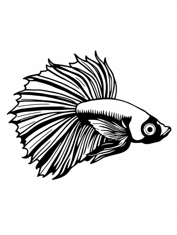 betta fish coloring page