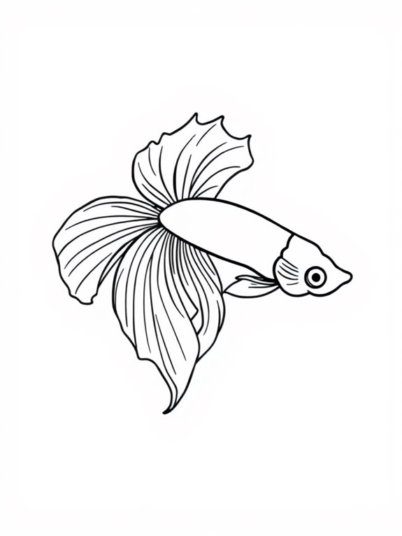 betta fish coloring page