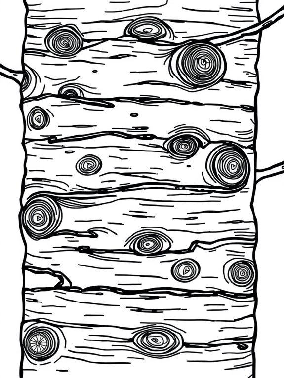 birch bark designs coloring page