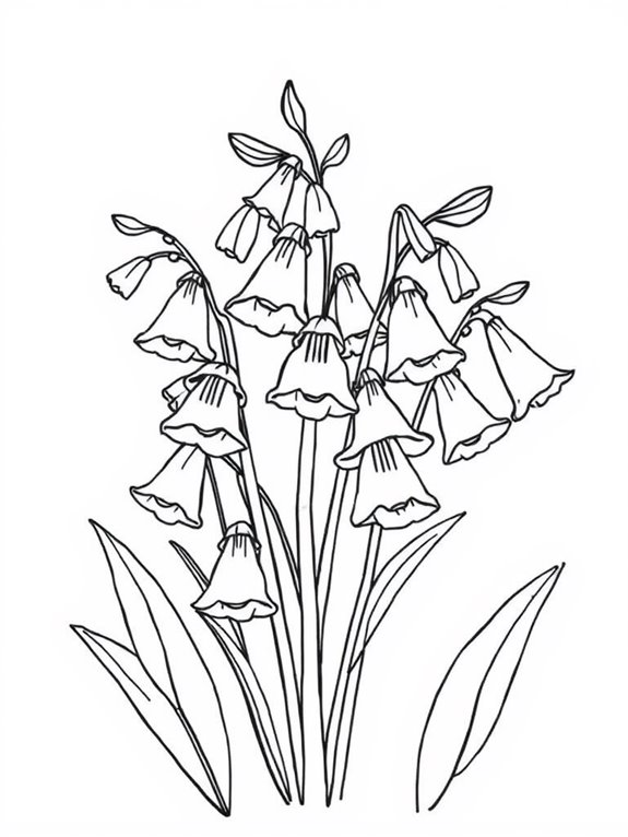 bluebells coloring page design