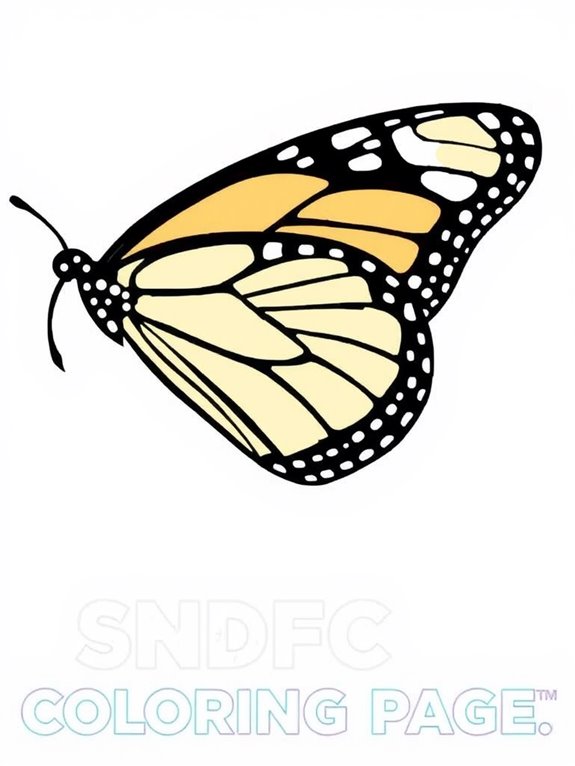 bold outline butterfly coloring