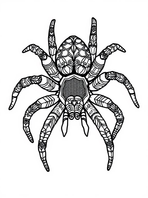 bold patterned tarantula design