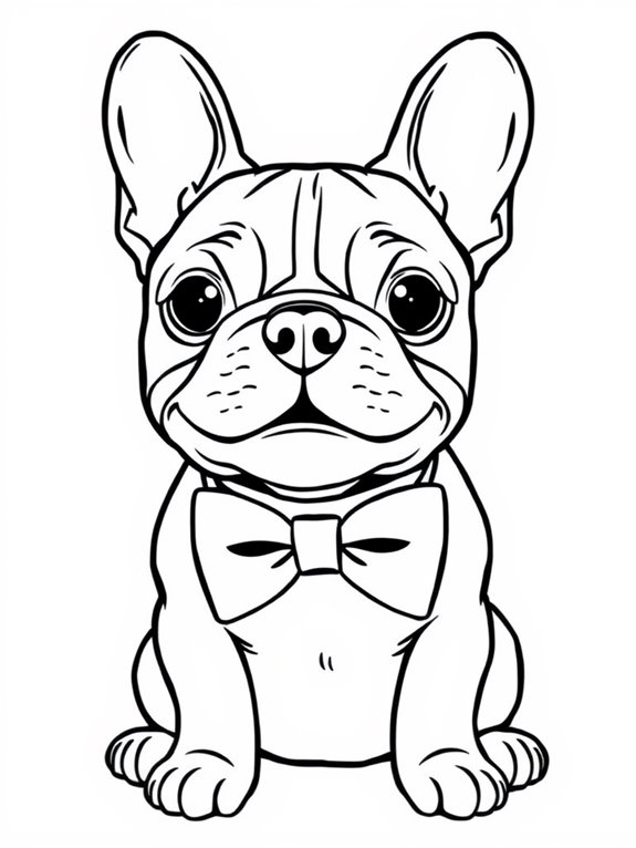 bulldog wearing bow tie