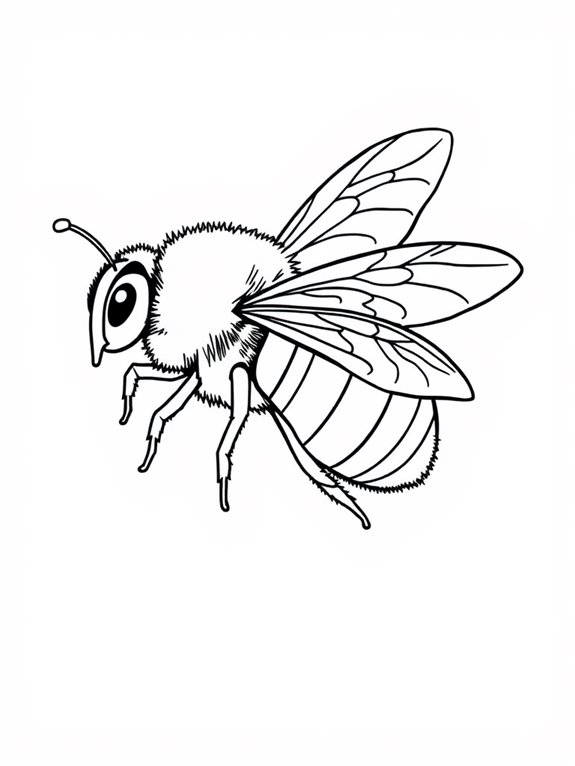 bumblebee coloring page illustration