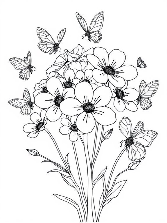 buttercups and butterflies illustration