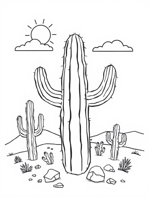 cactus arms in desert