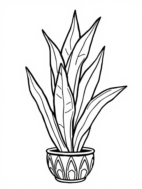 cartoon snake plant illustration