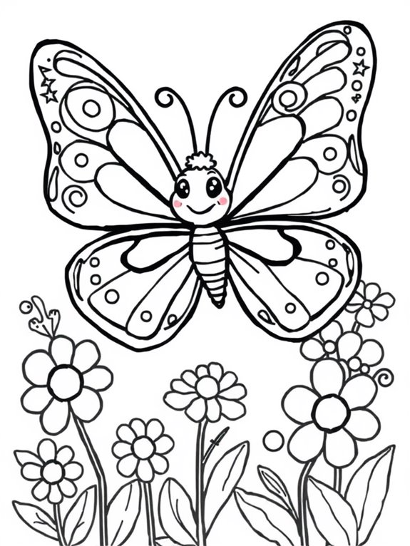 cartoon swallowtail butterfly coloring