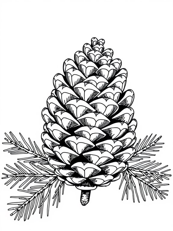 cedar cone coloring activity