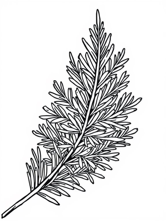 cedar leaf coloring page