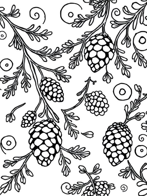 cedar patterns coloring page