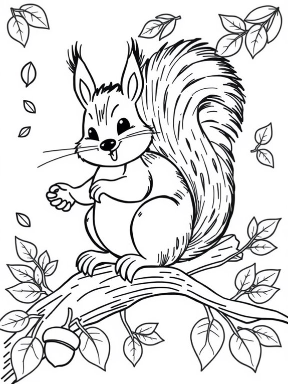 cedar squirrel coloring page