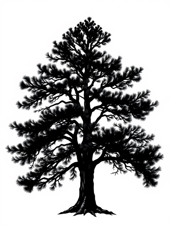 cedar tree coloring page