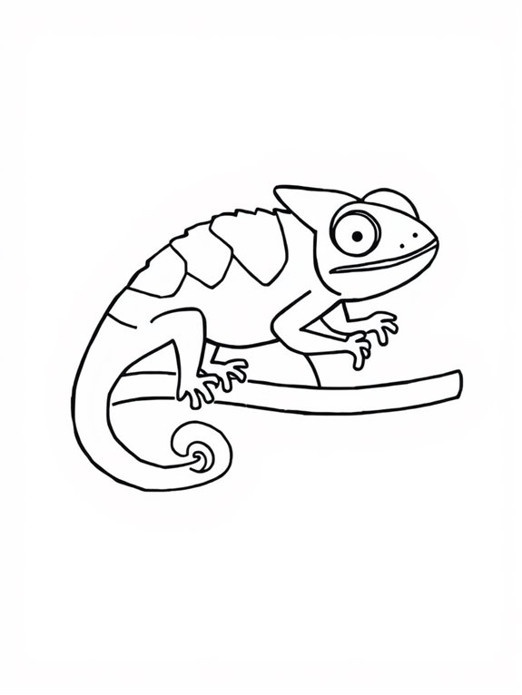 chameleon coloring page design