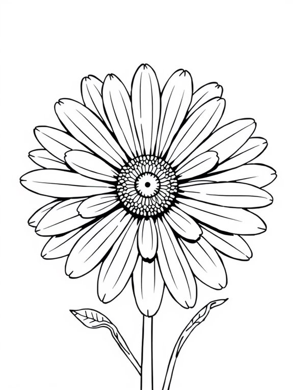 chamomile daisy coloring page